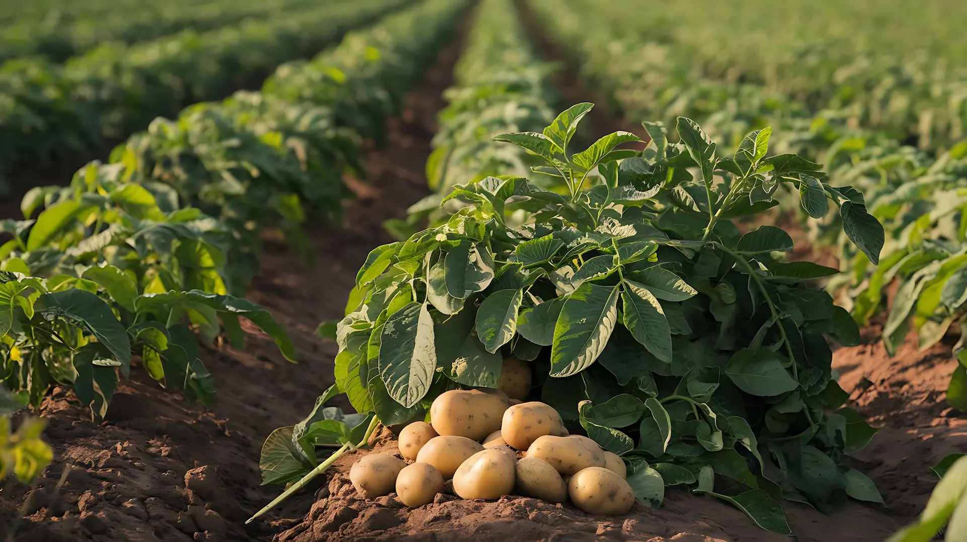 Fresh potatoes from sustainable farming